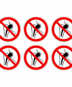 No Access For People With Metallic Implants Symbol - Pack Of 6
