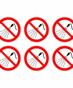 Do Not Spray With Water Symbol - Pack Of 6