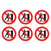 No Pushing Symbol - Pack Of 6