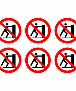 No Pushing Symbol - Pack Of 6