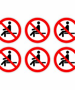 No Sitting Symbol - Pack Of 6