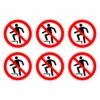 No Stepping On Surface Symbol - Pack Of 6