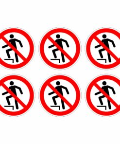 No Stepping On Surface Symbol - Pack Of 6