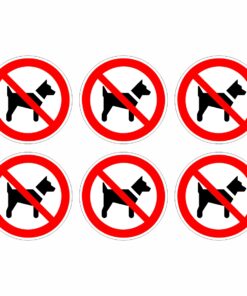 No Dogs Symbol - Pack Of 6