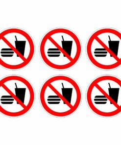 No Food Or Drink Symbol - Pack Of 6