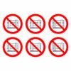 Do Not Obstruct Symbol - Pack Of 6