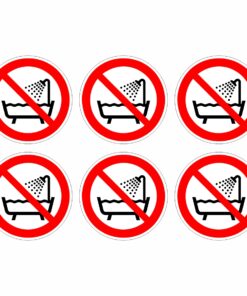 Do Not Use This Device In A Bathtub, Shower Or Water Filled Reservoir Symbol - Pack Of 6