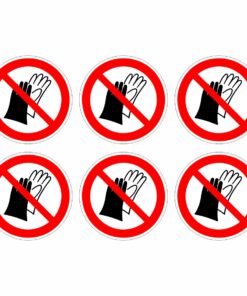Do Not Wear Gloves Symbol - Pack Of 6
