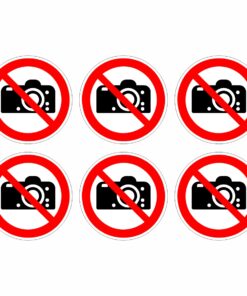 No Photography Symbol - Pack Of 6