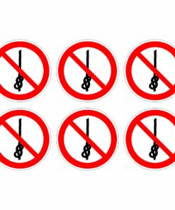 Do Not Tie Knots In Rope Symbol - Pack Of 6