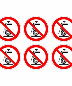 Do Not Use For Wet Grinding Symbol - Pack Of 6
