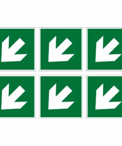 Fire Escape Directional Arrow Symbol - Pack Of 6