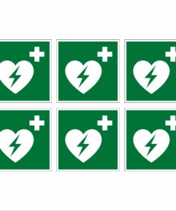Automated External Defibrillator Symbol - Pack Of 6