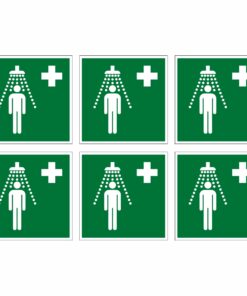 Emergency Shower Symbol - Pack Of 6