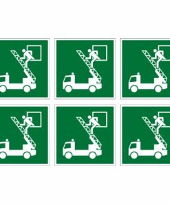 Emergency Rescue Window Symbol - Pack Of 6