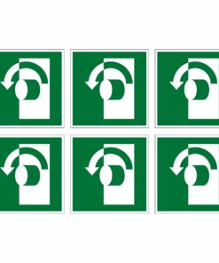 Turn Anticlockwise To Open Symbol - Pack Of 6