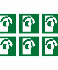Turn Clockwise To Open Symbol - Pack Of 6