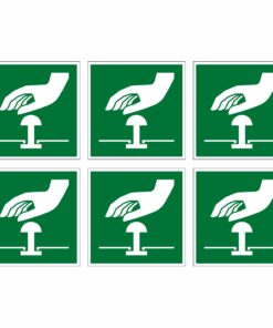 Emergency Stop Button Symbol - Pack Of 6
