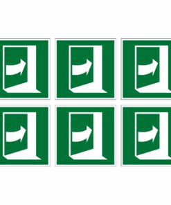 Door Opens By Pushing On The Right Hand Side Symbol - Pack Of 6