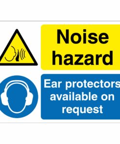 Noise Hazard Ear Protectors Available On Request Sign