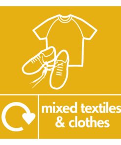 Mixed Textiles And Clothes Recycling Sign