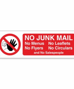 No Junk Mail Sign
