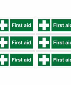 First Aid Signs - Set Of 6