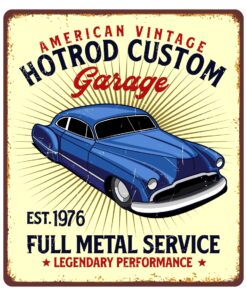 American Vintage Hotrod Custom Garage Full Metal Service Sign