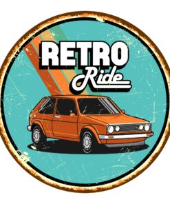 Retro Ride VW Car Sign
