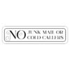 No Junk Mail Or Cold Callers Sign