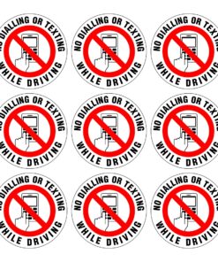 No Dialling Or Texting While Driving Signs - Pack Of 9