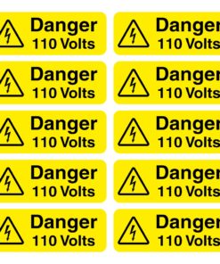 Danger 110 Volts Signs - Pack Of 10