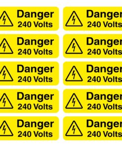 Danger 240 Volts Signs - Pack Of 10