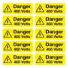 Danger 400 Volts Signs - Pack Of 10