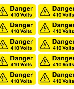 Danger 410 Volts Signs - Pack Of 10