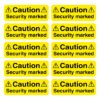 Caution Security Marked Signs - Pack Of 10