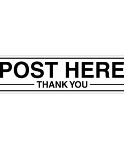 Post Here Thank You Sign