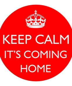 Keep Calm Its Coming Home England Football Vehicle Bumper Sticker