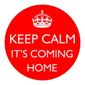Keep Calm Its Coming Home England Football Vehicle Bumper Sticker