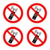 No Mobile Phones Signs (Pack of 4)