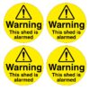 Warning This Shed Is Alarmed Signs (Pack of 4)