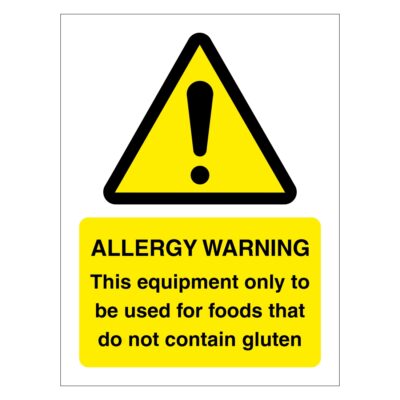 Gluten Allergy Warning Sign - Aston Safety Signs