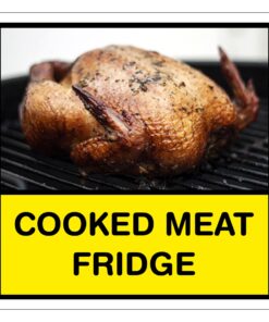Cooked Meat Fridge Sign
