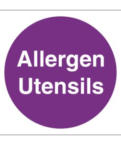 Allergen Utensils Sign