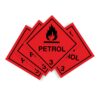 Petrol 3 flammable- Pack of 4 - Self adhesive labels