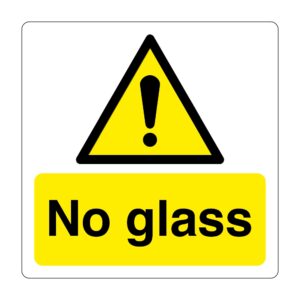 No glass - Self adhesive label