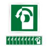 Turn Left To Open - Door Signs - Pack Of 10 - Self adhesive labels