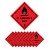 Flammable Gas 2 - GHS Diamond - Pack Of 10 - Self adhesive labels
