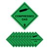 Compressed Gas 2 - GHS Diamond - Pack Of 10 - Self adhesive labels
