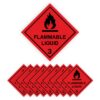 Flammable Liquid 3 - GHS Diamond - Pack Of 10 - Self adhesive labels